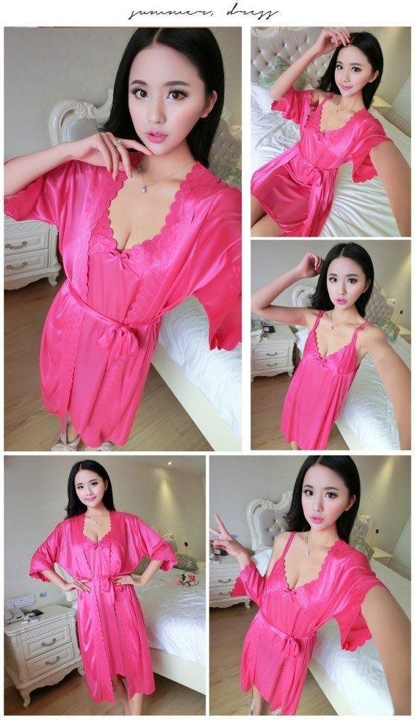 New multi-color 2 / set of sexy lace women's pajamas pajamas pajamas Pajamas Pajamas Pajamas Pajamas women's dresses Fat mm plus fat plus code ice silk two sets of lace home clothes suspender pajamas