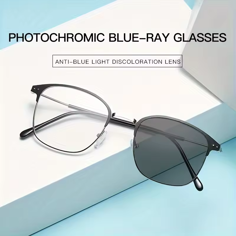 Photochromic Progressive Multifocal Computer Reading Glasses Anti UV Sun Readers