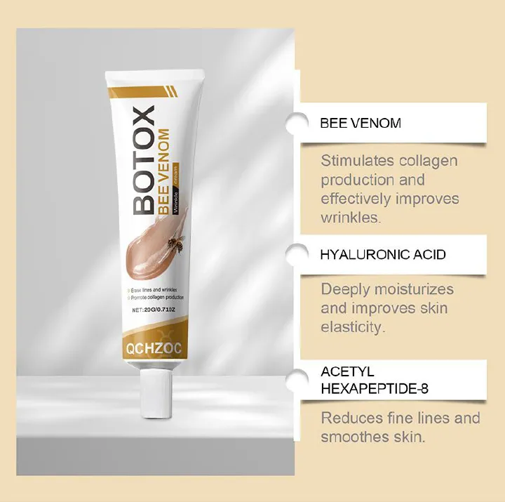 Bo-tox Bee Venom Cream for Lifting & Firming Saggy Face/Neck/Eyes, Wrinkle & Fine Lines & Eye Bag Removal, Restoring Elasticity & Deeply Moisturizing, Natural Bee Venom Serum for All Skin Types