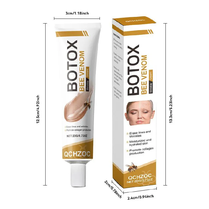 Bo-tox Bee Venom Cream for Lifting & Firming Saggy Face/Neck/Eyes, Wrinkle & Fine Lines & Eye Bag Removal, Restoring Elasticity & Deeply Moisturizing, Natural Bee Venom Serum for All Skin Types