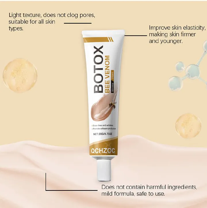 Bo-tox Bee Venom Cream for Lifting & Firming Saggy Face/Neck/Eyes, Wrinkle & Fine Lines & Eye Bag Removal, Restoring Elasticity & Deeply Moisturizing, Natural Bee Venom Serum for All Skin Types