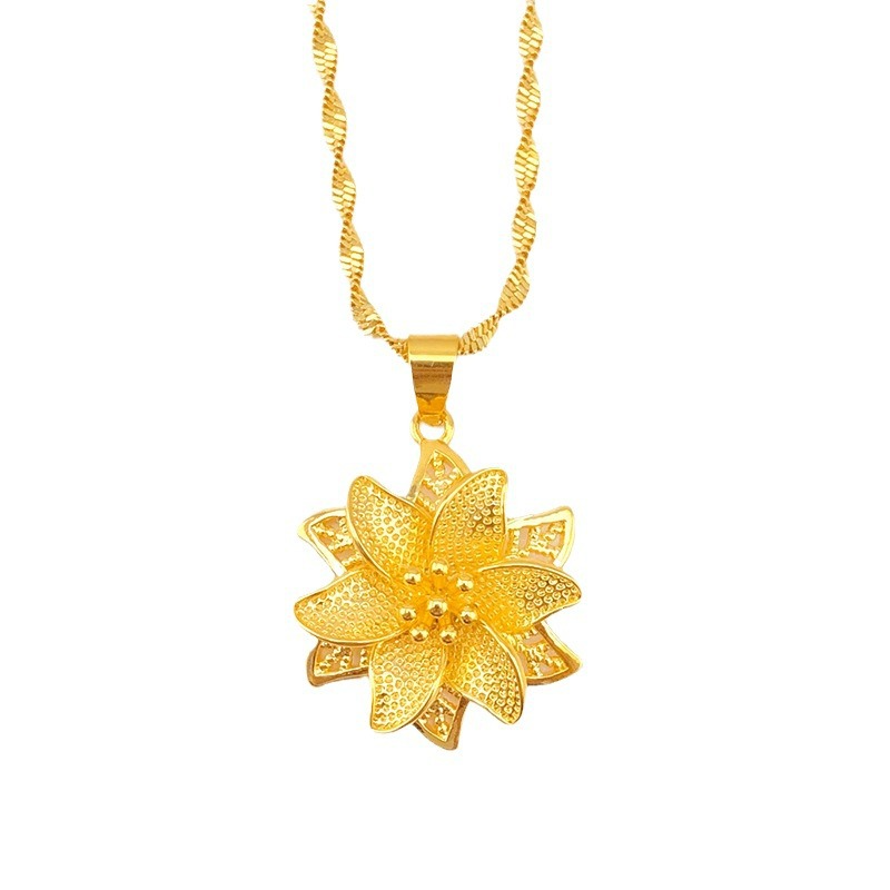 Women's Jewelry Gold Lily Necklace Women's Accessories Women's clavicle necklace