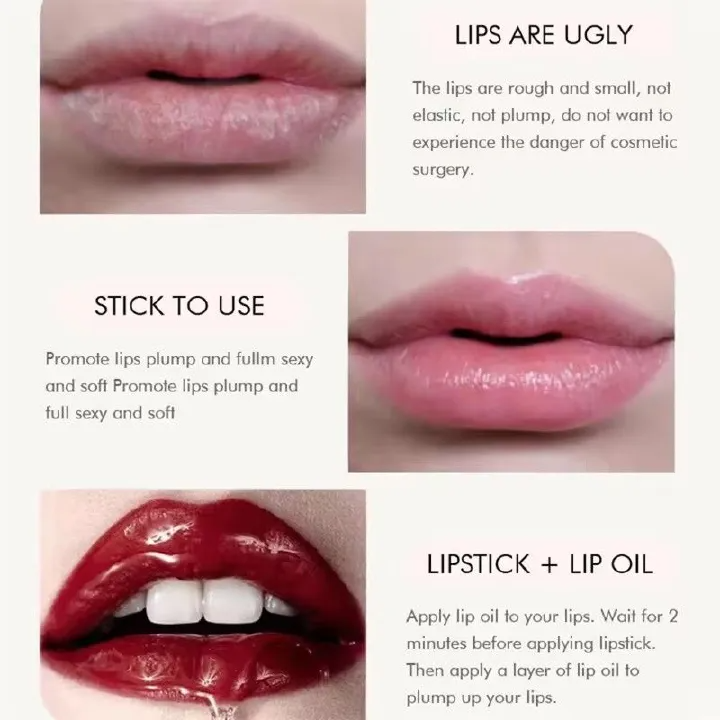 Lips Plumper Oil Repairing Reduce Lip Fine Line Clear Lasting Nourishing Serum Cosmetic Lip Gloss