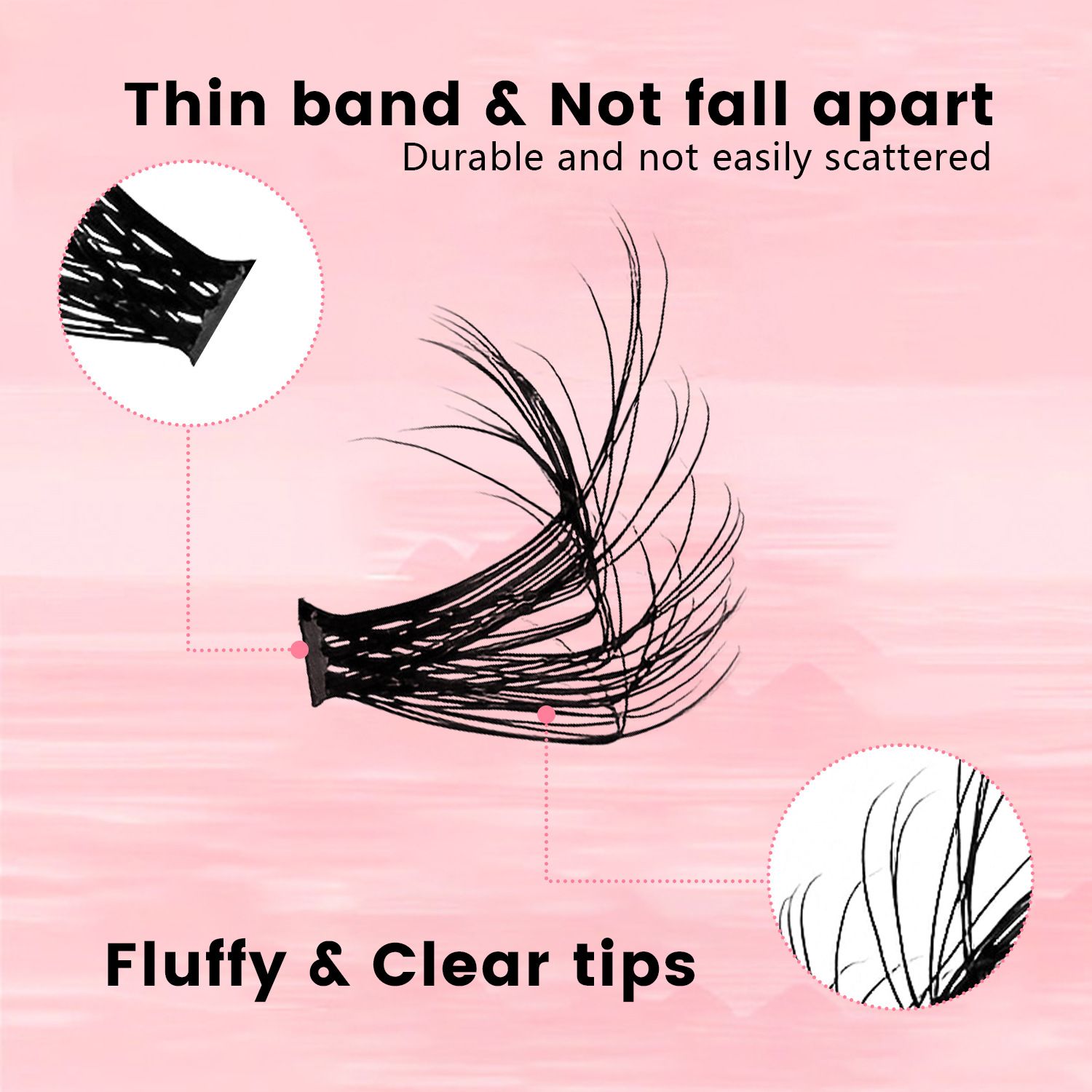 Fairy Lash Clusters 50D 80D Eyelash Clusters Wispy Clusters Eyelash Extensions Individual Lashes10-16mm Cluster Lashes Volume DIY Lash Extensions Eyelash Extensions at Home
