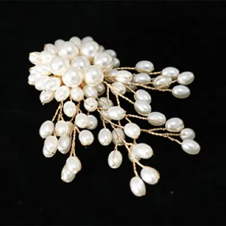 New Accessories Elegant Exquisite Pearl Flower Brooch Pin Badge For Women Girls Fashion Clothes Decoration Jewelry Gifts