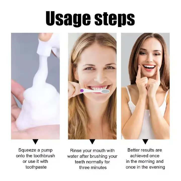 Teeth Whitening Mousse Deep Cleaning Dental Stains Plaque Repair Yellow Tooth Brightening Oral Gums Care Fresh Breath Toothpaste