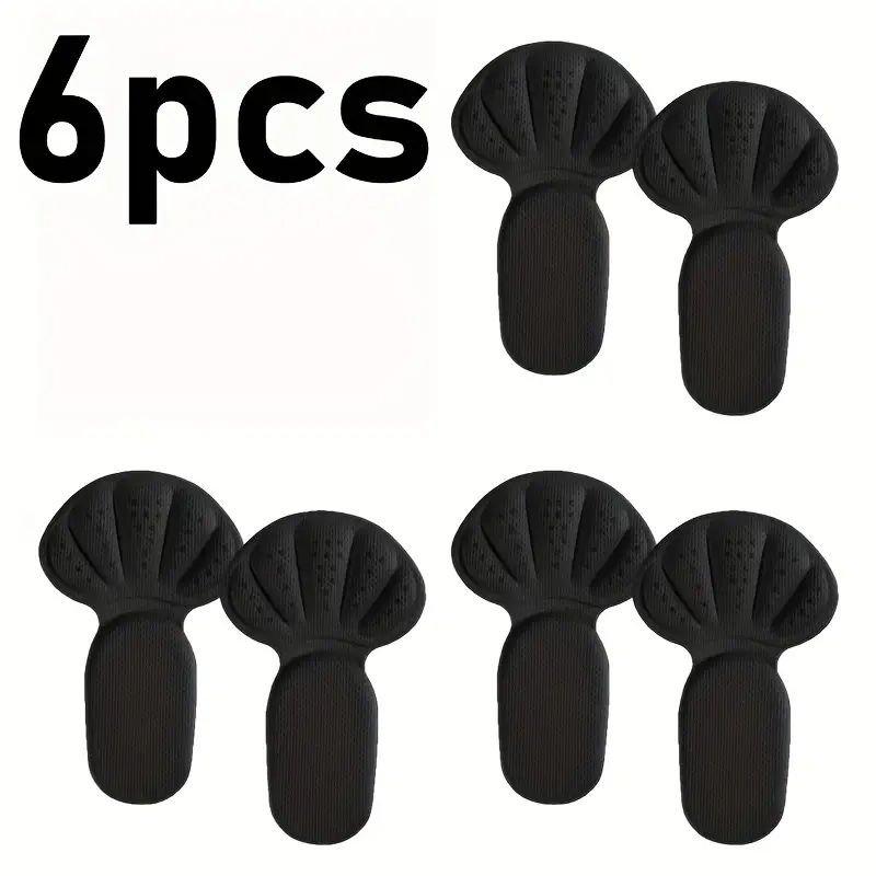 6 pieces of heel sticker 2 in 1 pad-non-slip and anti-wear heel pad, used to adjust shoe size, breathable and shock-absorbing heel pad, suitable for Men's and Women, can be cut,Anti-friction heel pads