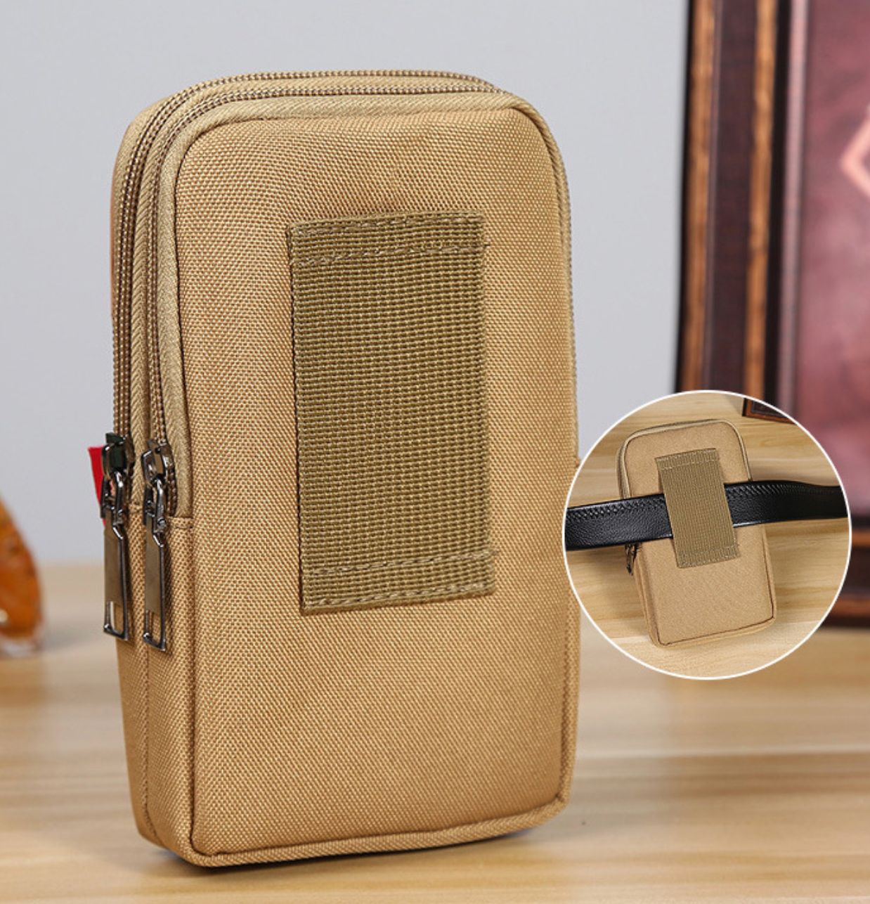 Unisex Belt Pouch Mobile Phone Bag for Men Phone Holster Bag Molle Waist Bag Pack Small Tactical Duty Belt Backpack Card Holder