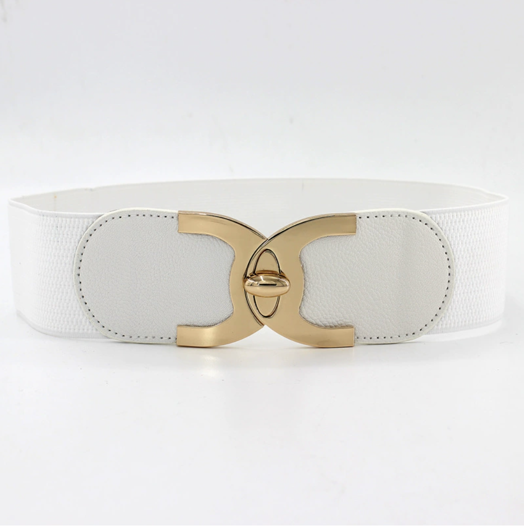 Hanging Buckle Wide Belt Female Waist Seal with Skirt Elastic Wide Belt Versatile Simplicity Waist