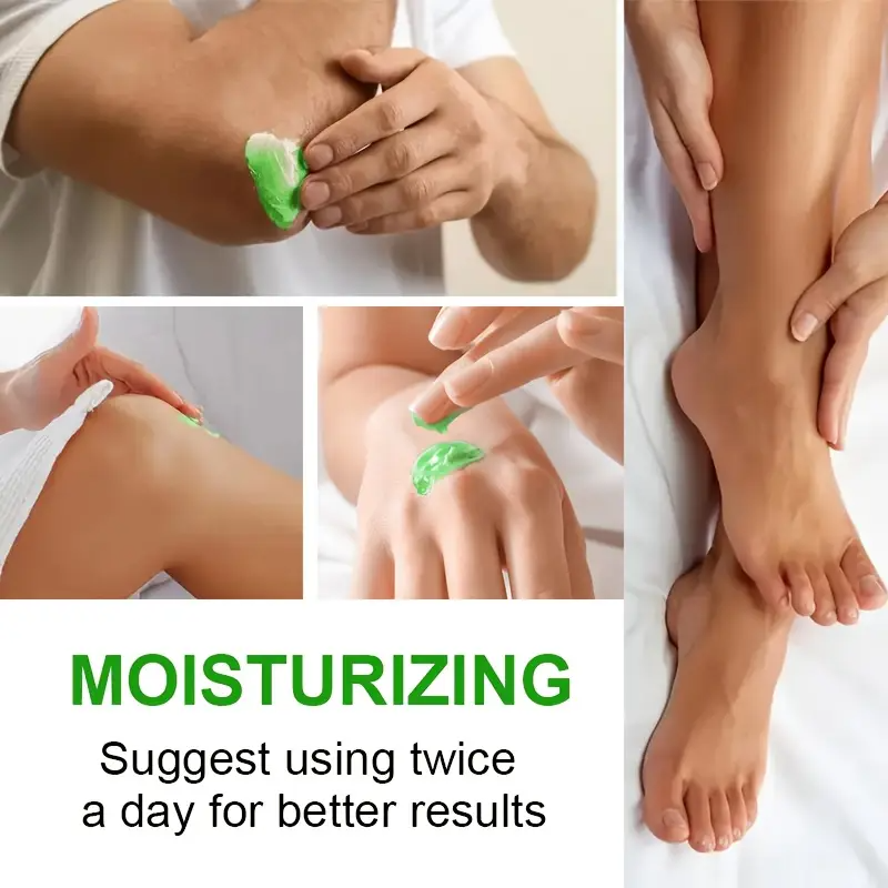 Tea Tree Oil Foot Cream, Enriched with Vitamin E, Aloe Vera and Mint for Deep Moisturizing of Dry Rough Cracked – Long-Lasting Fresh Scent & Plant Sterol Content with Plant