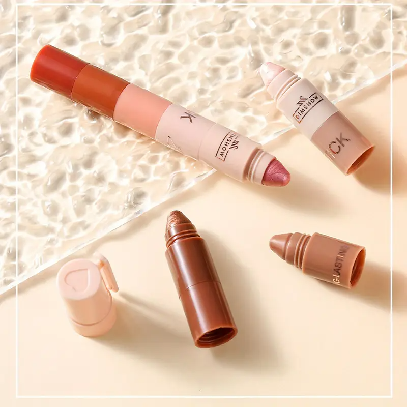 5-in-1 Eyeshadow Stick - Pearly Glitter & Shimmer, Long-Lasting, Easy Application for Music Festivals - Multicolor, Lazy Eye Makeup, Cosmetics view 5