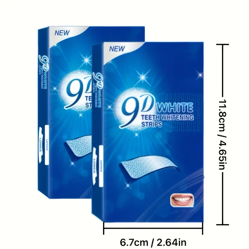 14pcs 9D Teeth Strips - Deep Cleaning & Brightening Dental Patches for Daily Use, Gentle on Sensitive Gums, Easy to Apply, White Teeth, Teeth Products, Oral Hygiene