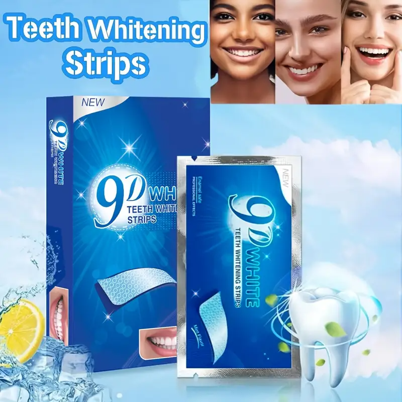14pcs 9D Teeth Strips - Deep Cleaning & Brightening Dental Patches for Daily Use, Gentle on Sensitive Gums, Easy to Apply, White Teeth, Teeth Products, Oral Hygiene