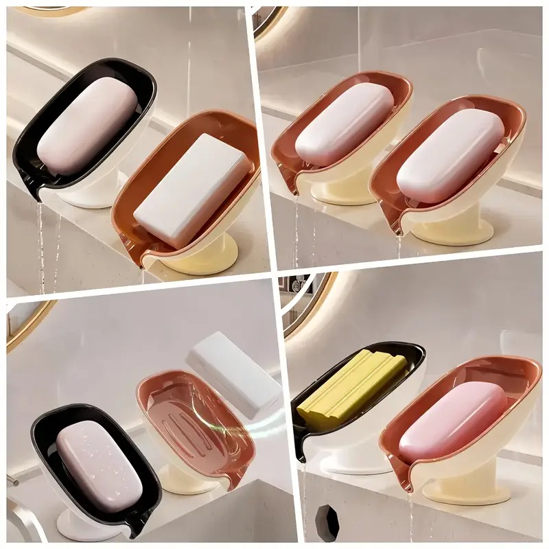Drain soap dish, soap holder, bathroom drain soap rack, household suction cup soap box without drilling, scented soap holder, scented soap tray, bathroom soap container and storage