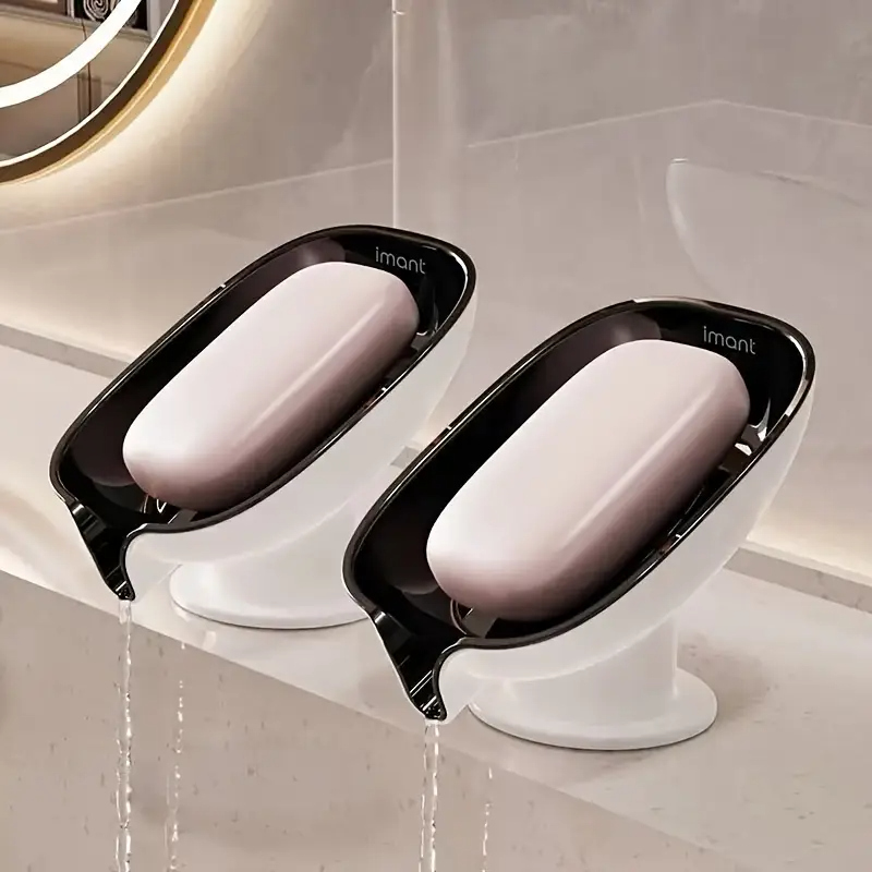 Drain soap dish, soap holder, bathroom drain soap rack, household suction cup soap box without drilling, scented soap holder, scented soap tray, bathroom soap container and storage