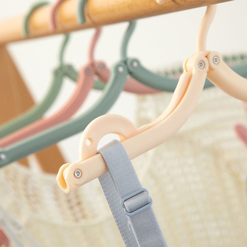 10pcs Portable Folding Hangers with Anti-Slip Grip - Durable Plastic, Ideal for Travel & Home Use,Bedroom Special Storage Clothes Hanging