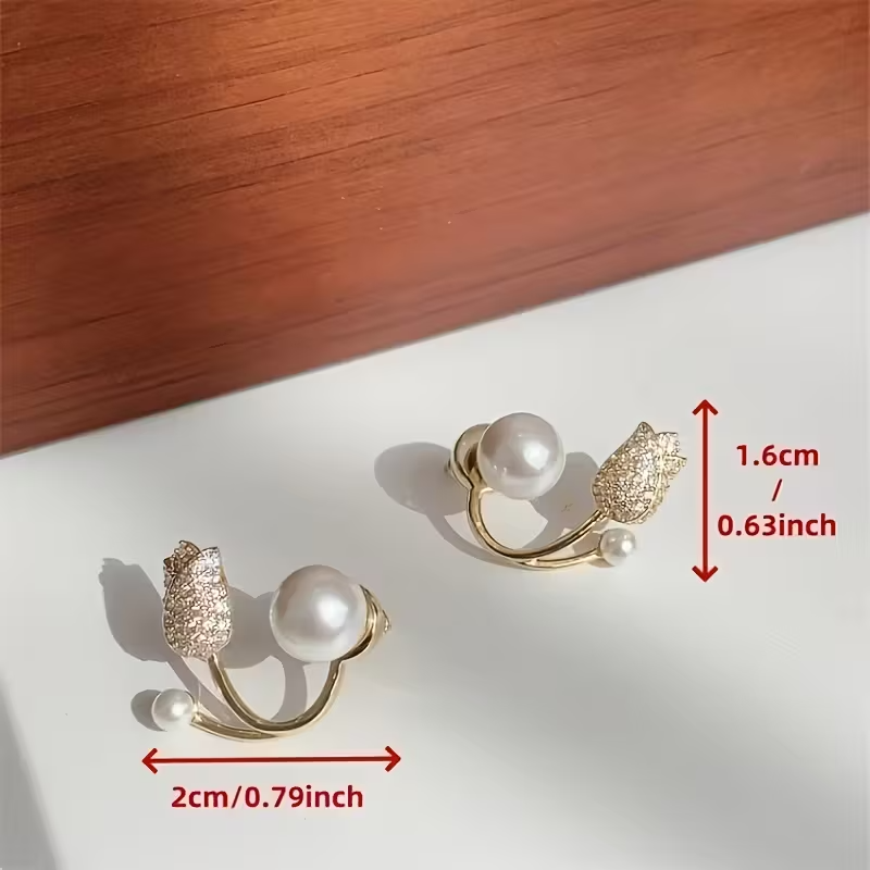 Elegant Faux 1 Pair Daisy Flower Studs Korean Style Women's Earrings | Suitable for Daily Wear, Travel and Party Celebrations | Perfect Gift for Girlfriend, Mother's Day Present