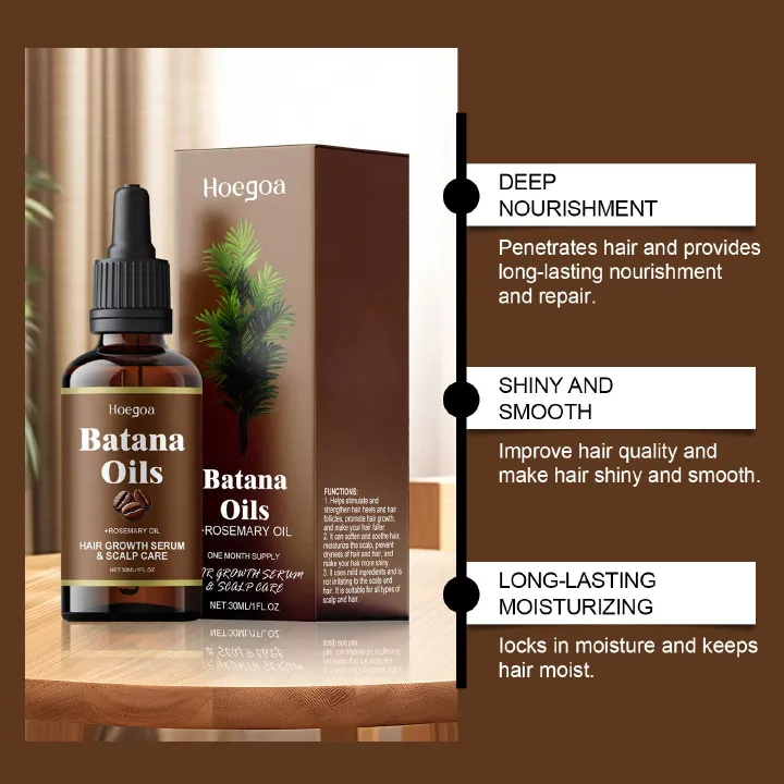 Batana Oil with Rosemary for Hair Growth,100% Organic Batana Oil from Honduras with Rosemary,Nourishes hair, for All Hair Types