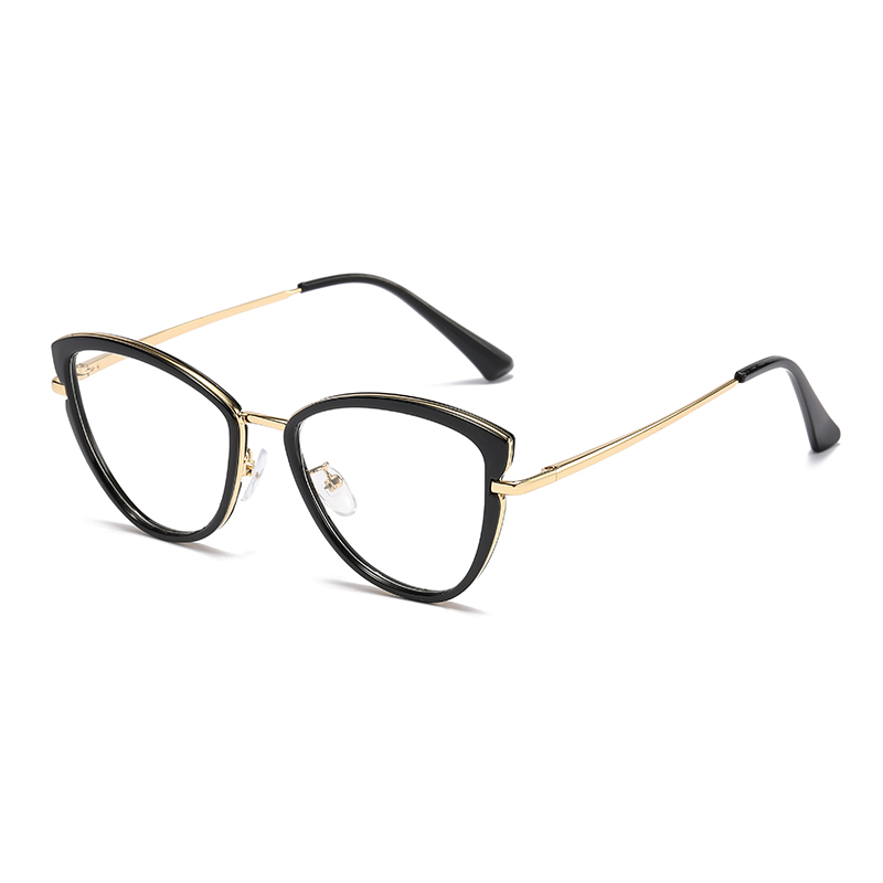 Triangle Cat's Eye Photochromic Glasses Anti-blue Light 2025 New Frame Eyeglasses Metal Frame Eyeglasses Women