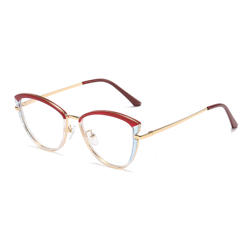 Triangle Cat's Eye Photochromic Glasses Anti-blue Light 2025 New Frame Eyeglasses Metal Frame Eyeglasses Women