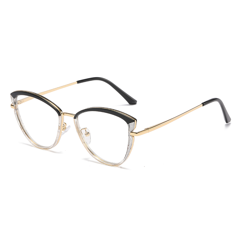 Triangle Cat's Eye Photochromic Glasses Anti-blue Light 2025 New Frame Eyeglasses Metal Frame Eyeglasses Women