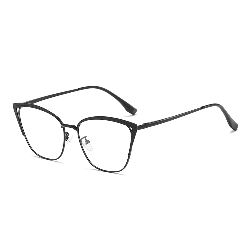 Women Change Color Optical Glasses Ladies Cat Eye Colorful Metal Photochromic Eyeglasses Frames Blue Light Blocking