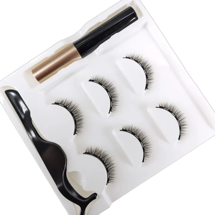 3 Pairs Magnetic Eyelashes set Magnet Liquid Eyeliner Magnetic Lashes &amp; Makeup False Eyelashes MakeupKit