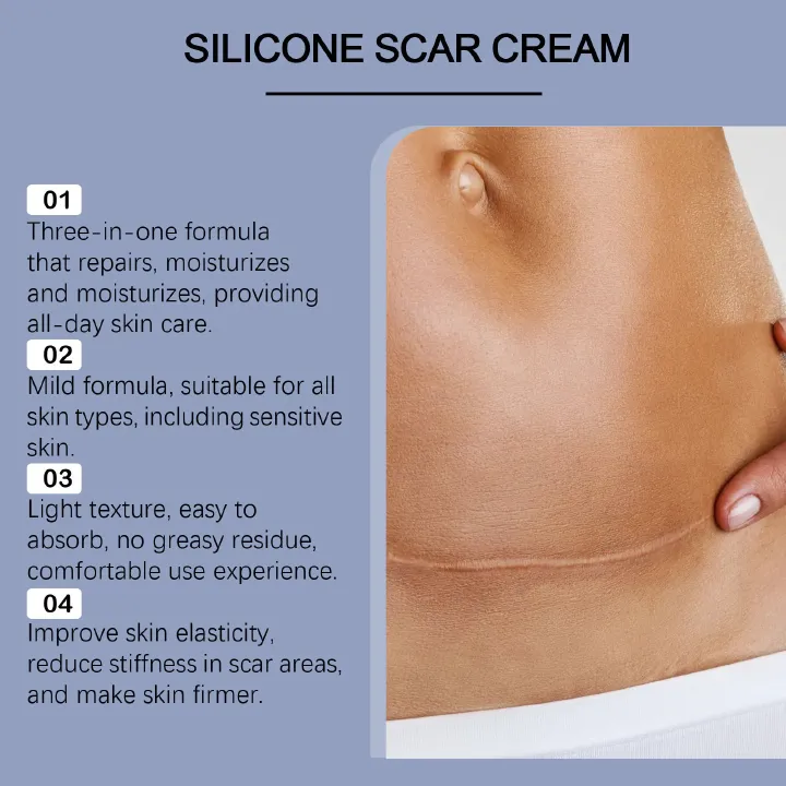 Medical-Grade Silicone Scar Gel for Surgery, C-Section & Keloids | Advanced Scar Cream with Onion Extract | Visibly Minimizes Old & New Scars, Stretch Marks & Bumps
