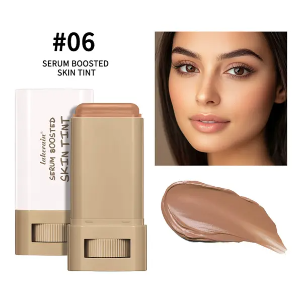 1PC Stick Foundation Boosted Skin Tint Foundation Stick Smooth Plumper Hight Coverage Travel Bronze Foundation Stick Makeup