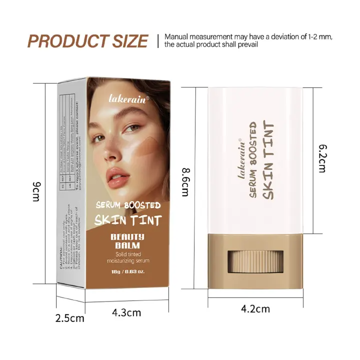 1PC Stick Foundation Boosted Skin Tint Foundation Stick Smooth Plumper Hight Coverage Travel Bronze Foundation Stick Makeup