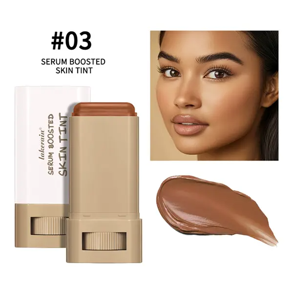 1PC Stick Foundation Boosted Skin Tint Foundation Stick Smooth Plumper Hight Coverage Travel Bronze Foundation Stick Makeup