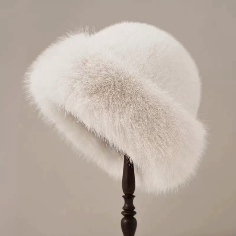 New Fluffy Fur Bucket Hat For Women Plush Fisherman Hat Warm Women's Winter Hat Thicken Cold Snowy Day Panama Cap Christmas Gifts