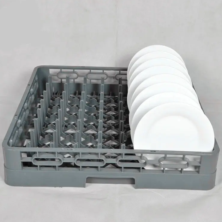 64-Compartment Commercial Peg Rack – Dishwasher Safe Plate & Tray Rack (Stackable, Heavy Duty)