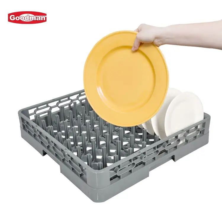 64-Compartment Commercial Peg Rack – Dishwasher Safe Plate & Tray Rack (Stackable, Heavy Duty)