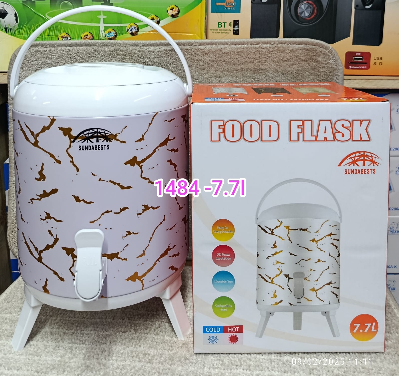 7.7 Litres Sundabest Marble Tea Urn – Large Capacity, Durable & Elegant Hot Beverage Dispenser