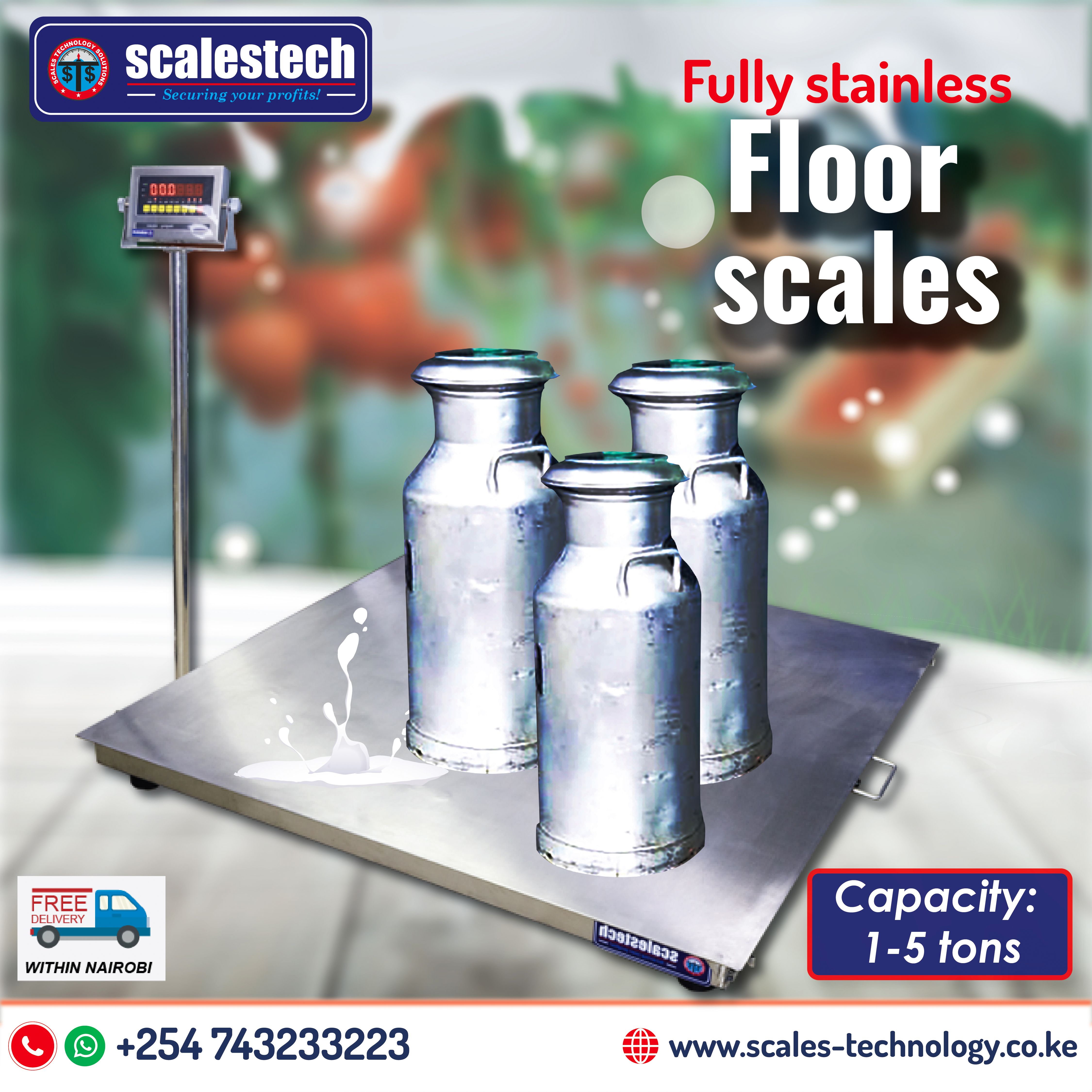Heavy-Duty Pure Stainless Steel Platform Scale