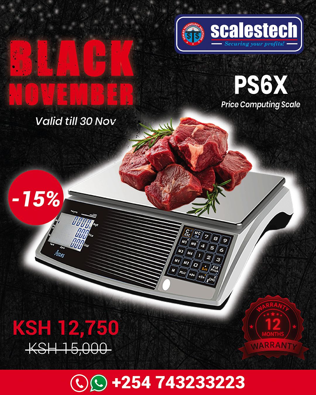 PS6X Price Computing Scale - Without Pole