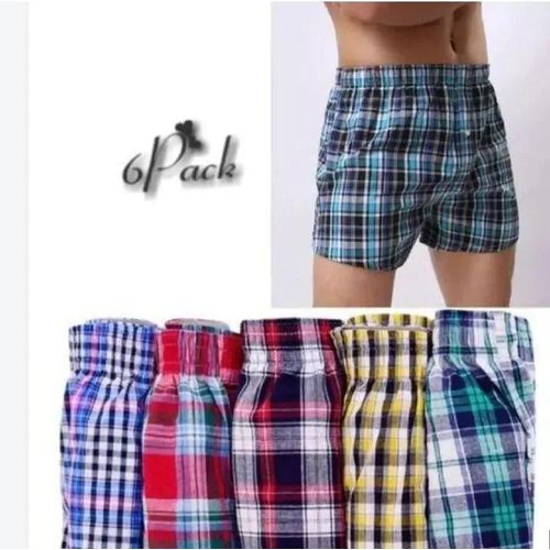 3-Pcs Men’s Checked Cotton Boxer Shorts – 100% Pure Cotton, Classic Comfort & Timeless Style.