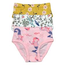 6 Pcs Girls Cotton Panties – Assorted Cartoon & Plain Designs, Comfortable Breathable Underwear, Ages 5–10 Yrs – Durable & Soft