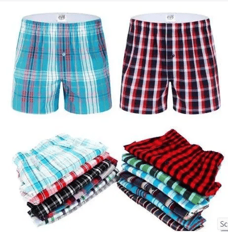3-Pcs Men’s Checked Cotton Boxer Shorts – 100% Pure Cotton, Classic Comfort & Timeless Style.