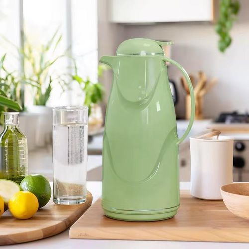 1.6L Large Capacity Thermos Flask – Double-Layer Heat Preservation, 24-Hour Thermal Insulation, Glass Silver-Plated Interior