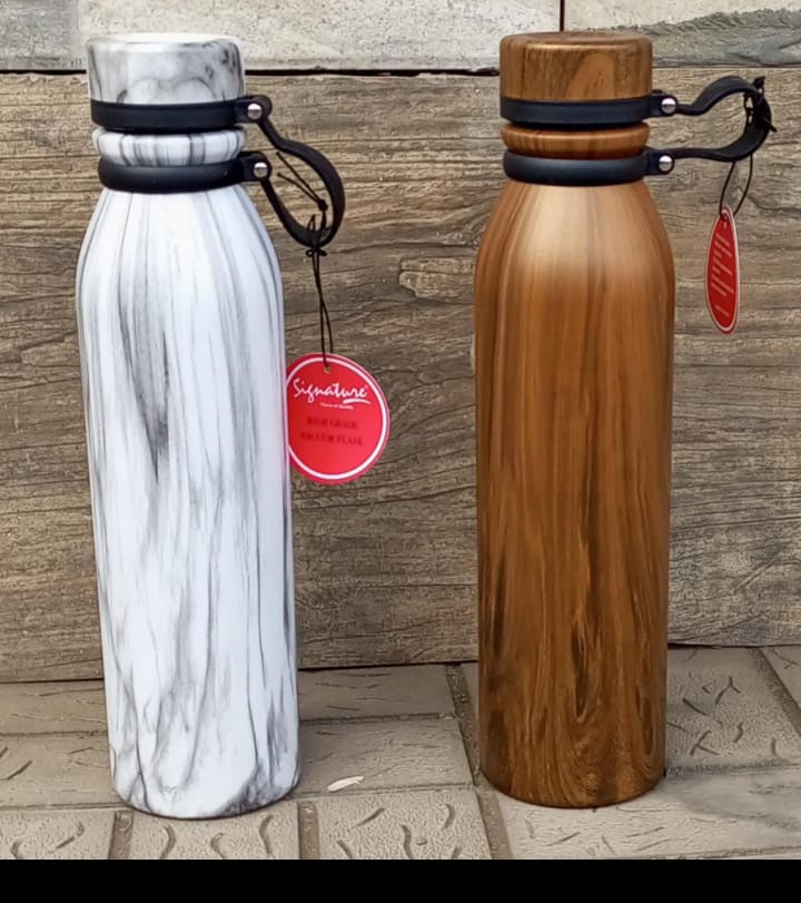 Signature Marble Design Thermos Flask – 700ml Stainless Steel Insulated Water Bottle (Hot & Cold)