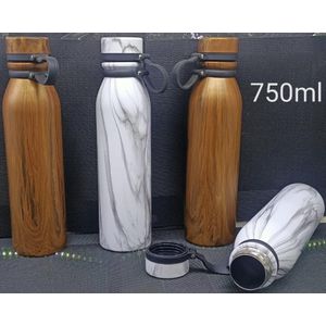 Signature Marble Design Thermos Flask – 700ml Stainless Steel Insulated Water Bottle (Hot & Cold)