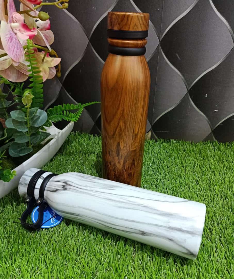 Signature Marble Design Thermos Flask – 700ml Stainless Steel Insulated Water Bottle (Hot & Cold)