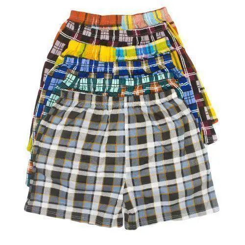 6-Pack Men’s Checked Cotton Boxer Shorts – 100% Pure Cotton, Breathable, Classic Mid-Waist Fit