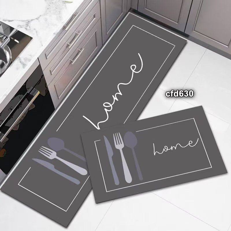 2PCS Kitchen Mats Set – Super Non-Slip Rubber Underside (120×40cm + 60×40cm)