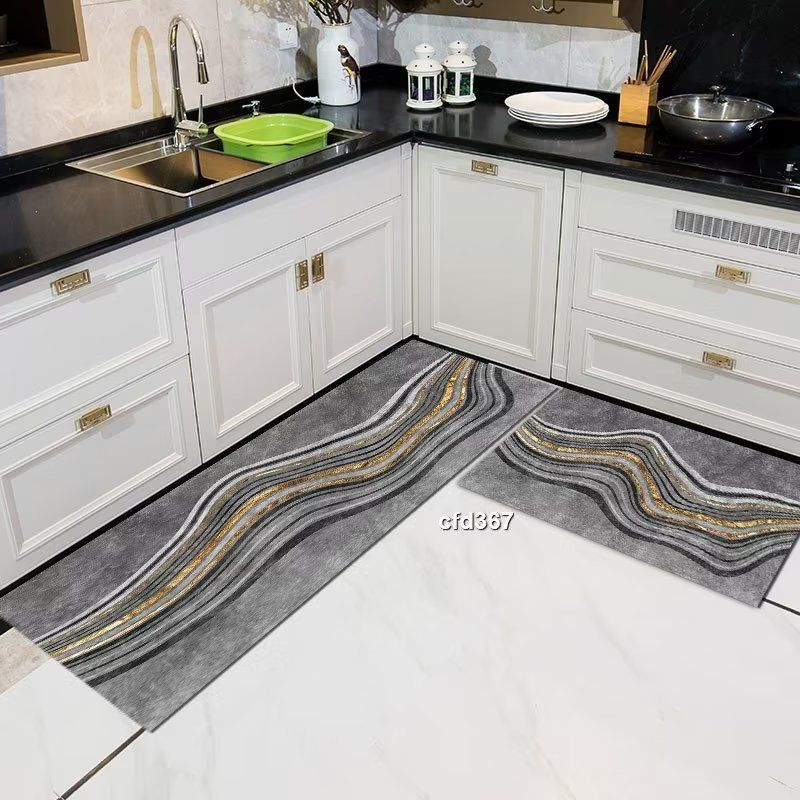 2PCS Kitchen Mats Set – Super Non-Slip Rubber Underside (120×40cm + 60×40cm)