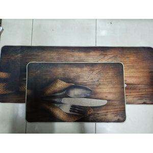 2PCS Kitchen Mats Set – Super Non-Slip Rubber Underside (120×40cm + 60×40cm)