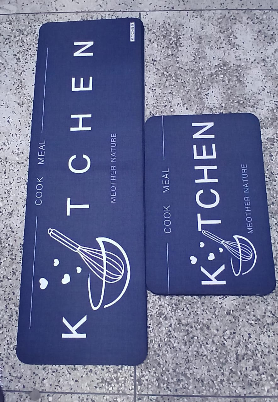 2PCS Kitchen Mats Set – Super Non-Slip Rubber Underside (120×40cm + 60×40cm)