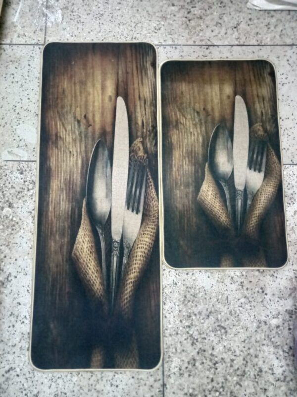 2PCS Kitchen Mats Set – Super Non-Slip Rubber Underside (120×40cm + 60×40cm)